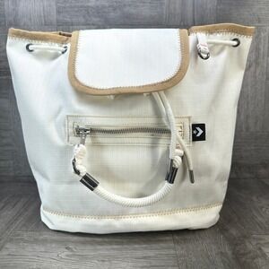 Converse Mini Rucksack Women Size Mini Off-White Utility Drawstring NEW 10023000